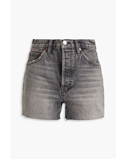 Re/done Gray 50s jeansshorts in distressed-optik