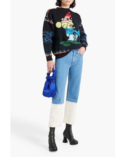 Stella McCartney Black Disney Cotton-blend Jacquard Sweater