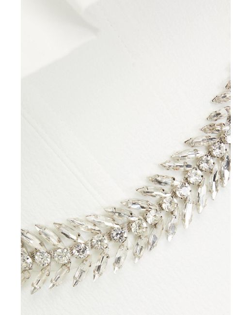 Rebecca Vallance White Alpine Off-the-shoulder Taffeta-paneled Crepe Bridal Gown