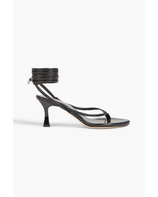 IRO Black Herb Leather Sandals