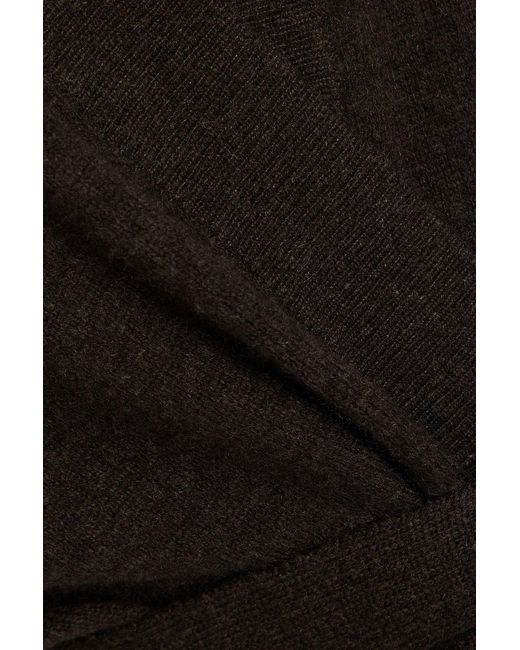 LeKasha Black Burano Cable-knit Cashmere Cardigan