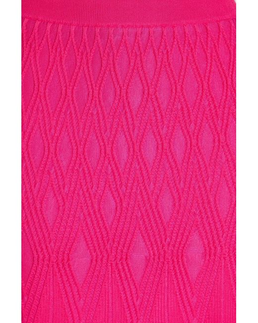 Diane von Furstenberg Pink Ava Fluted Knitted Skirt