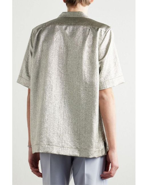 Dries Van Noten Metallic Lamé Shirt for men