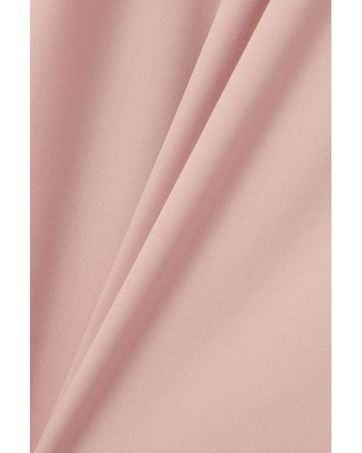 Tibi Pink Stella hose mit weitem bein aus einer wollmischung