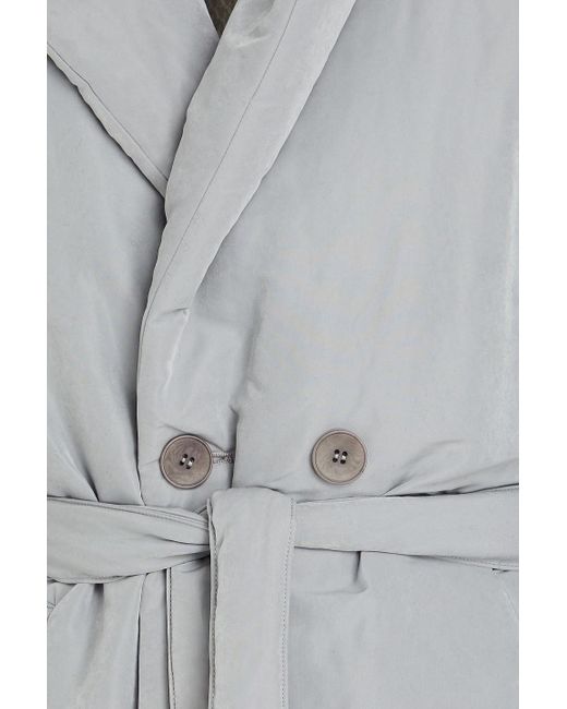 Emporio Armani Gray Shell Down Coat for men