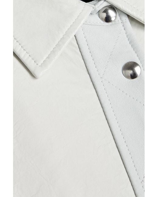 IRO White Koabe Crinkled-leather Jacket