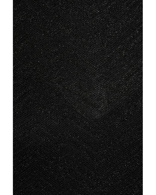 Missoni Black Mini-strickkleid in häkeloptik mit metallic-effekt
