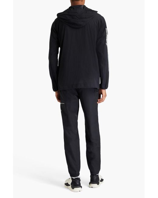 Y-3 Black Perforated Printed Stretch-shell Jacket for men