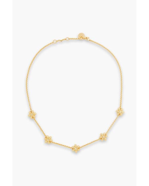 Maje White Gold-tone Crystal Necklace