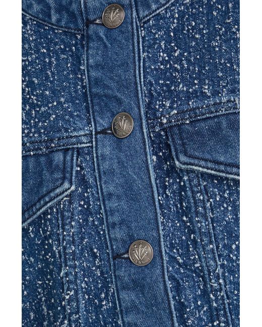 Rag & Bone Blue Cora Frayed Denim Jacket