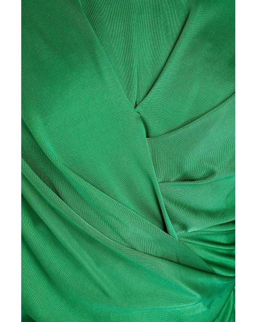 Isabel Marant Green Diwaden Draped Satin-jersey Top