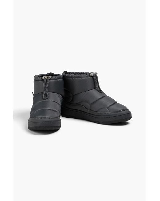 Lanvin Black Quilted Shell Snow Boots for men