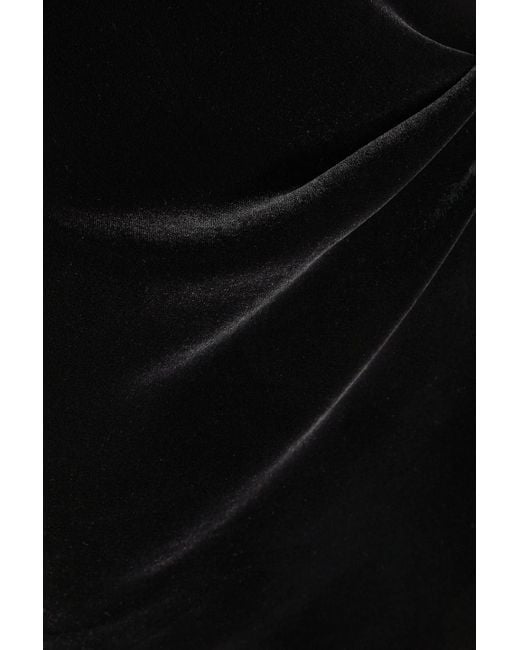Boutique Moschino Black Velvet Midi Skirt