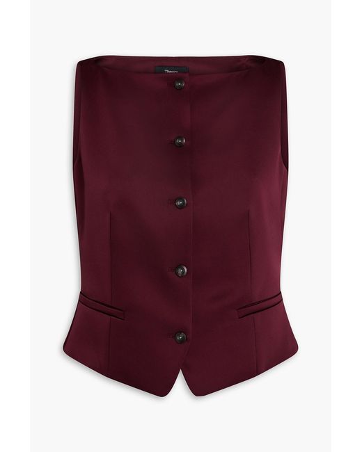 Theory Purple Satin Vest