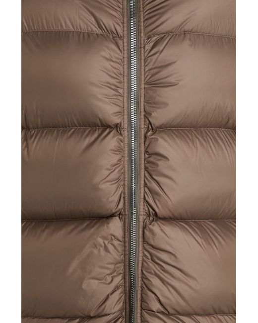 Rick Owens Brown Quilted Shell Down Coat for men