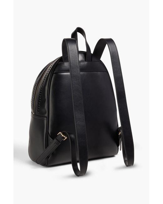 Love Moschino Black Faux Leather Backpack