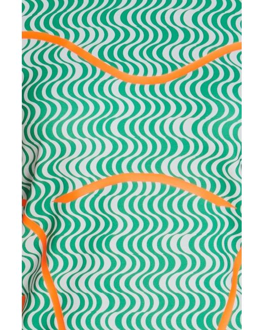 Adidas By Stella McCartney Green Oberteil aus stretch-baumwoll-jersey mit print
