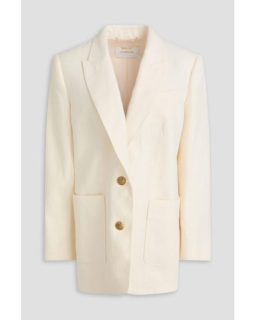 Zimmermann Natural Linen Blazer