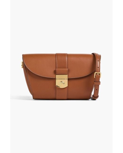 Veronica Beard Brown Schultertasche "the crest" aus leder