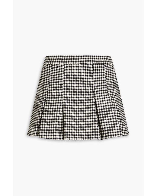 RED Valentino Black Skirt-effect Houndstooth Tweed Shorts
