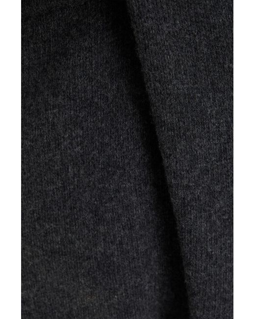 Theory Black Wool And Cashmere-Blend Tapered Pants
