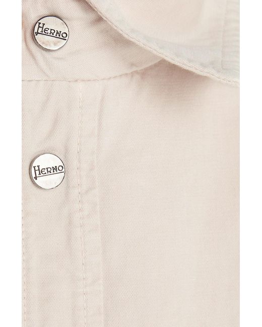 Herno Natural Cotton And Linen-Blend Overshirt for men