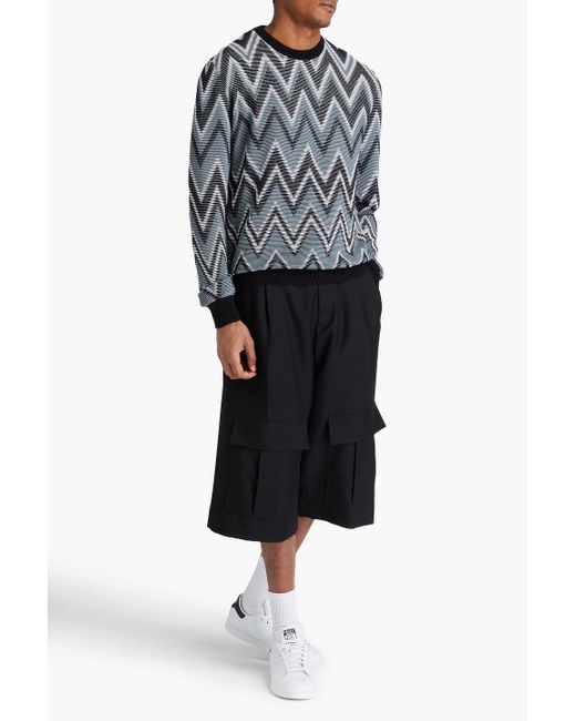 Missoni Black Jacquard-knit Cotton-blend Sweater for men