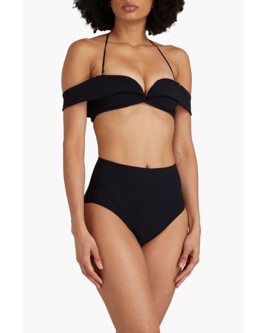 Zimmermann Black Off-the-shoulder Bikini