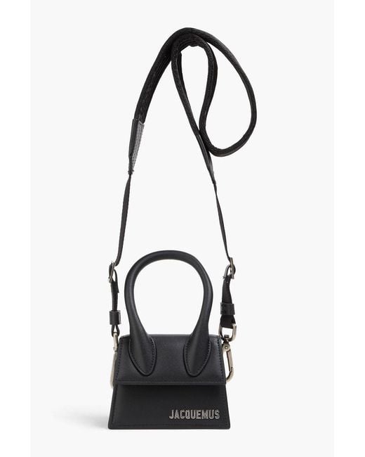 Jacquemus Black Le Chiquito Homme Leather Messenger Bag for men