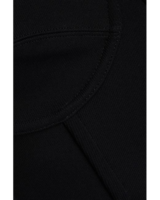 Balenciaga Black Bustier-oberteil aus geripptem jersey mit bügel
