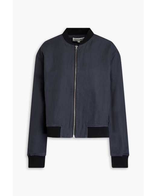 Alex Mill Blue Madeline Linen, Lyocell And Cotton-Blend Twill Bomber Jacket