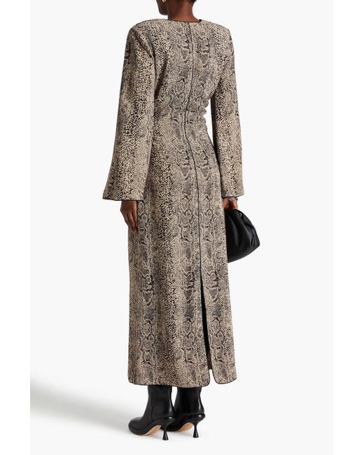 By Malene Birger Multicolor Isetta Snake-print Crepe Maxi Dress