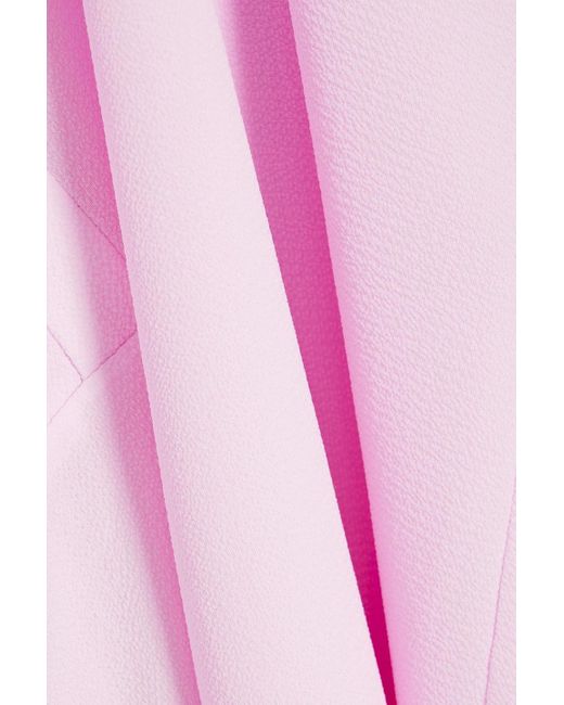 Emilia Wickstead Pink Myrana Textured-Crepe Midi Dress