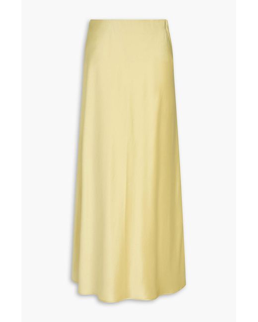 By Malene Birger Yellow Boshan Satin Midi Skirt