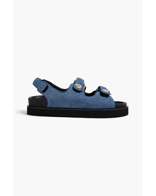 Maje Blue Denim Sandals