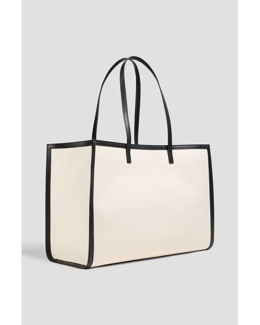 Loulou de Saison White Montina Cotton-Canvas And Leather Tote