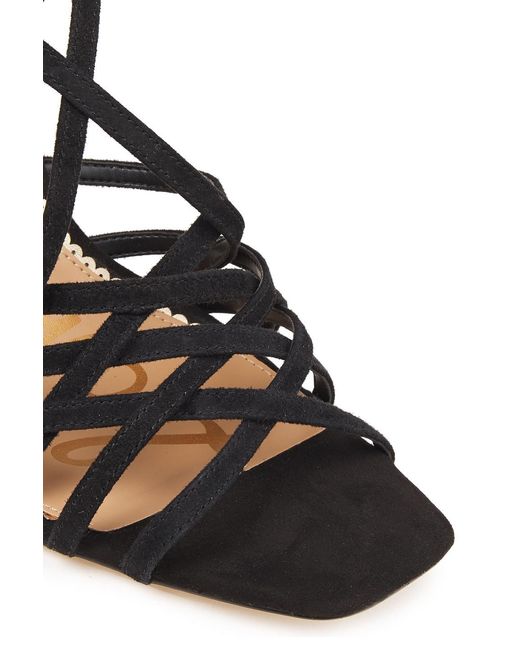 Sam Edelman Black Daffodil Suede Sandals