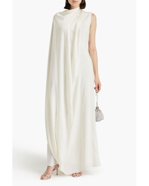 Roksanda White Draped Silk Bridal Gown