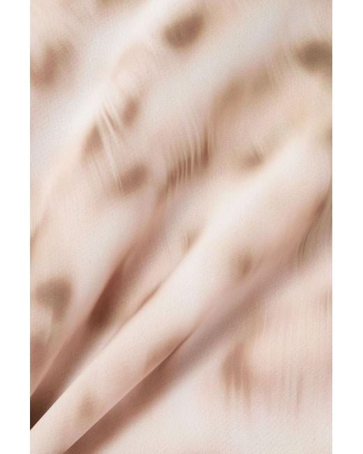 ROTATE BIRGER CHRISTENSEN Natural Ruffled Leopard-print Chiffon Mini Dress