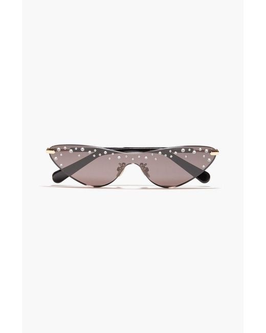 Zimmermann Black Cat-Eye Crystal-Embellished-Tone Sunglasses