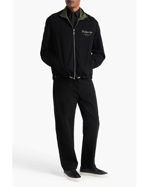 McQueen Black Reversible Cotton Jacket for men
