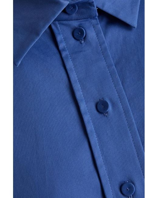 Saloni Blue Gigi Stretch-cotton Shirt