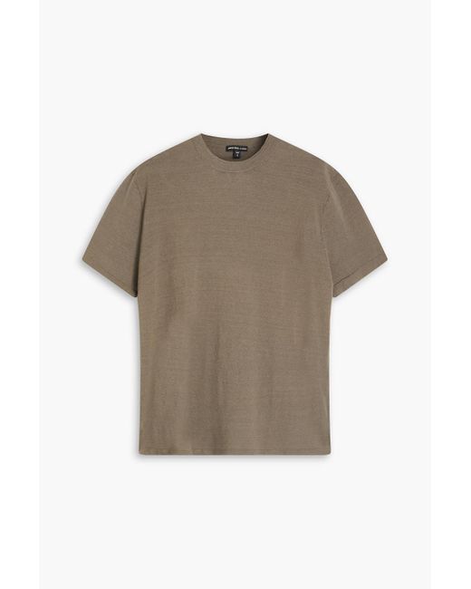 James Perse Natural Linen-blend T-shirt for men