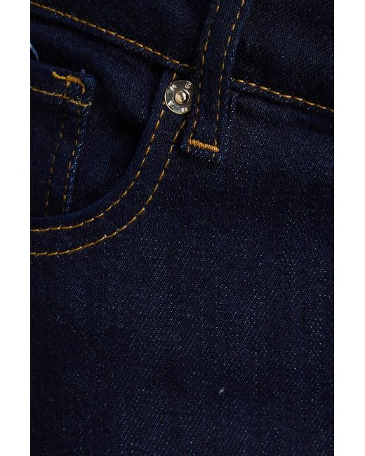 FRAME Blue The Reboot Cropped Bootcut Jeans