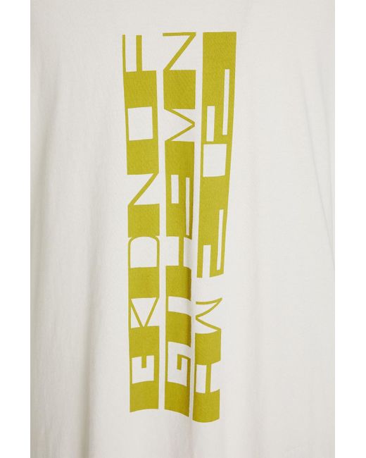 Rick Owens T-shirt aus baumwoll-jersey mit print in White für Herren