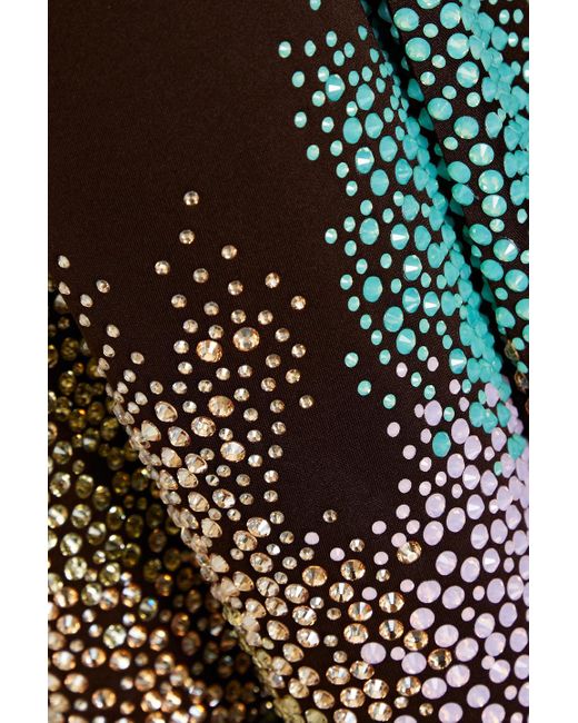 16Arlington Brown Koro schlaghose aus jersey mit kristallverzierung