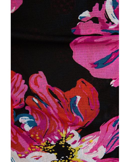 Diane von Furstenberg Pink Ali Reversible Printed Stretch-mesh Top