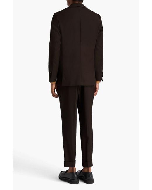 Officine Generale Black Giovanni Grain De Poudre Wool Suit Jacket for men