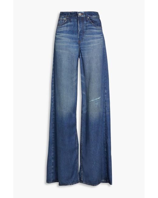 Rag & Bone Blue Taylor High-rise Wide-leg Jeans
