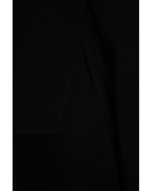 Theory Black Layered Stretch-knit Dress